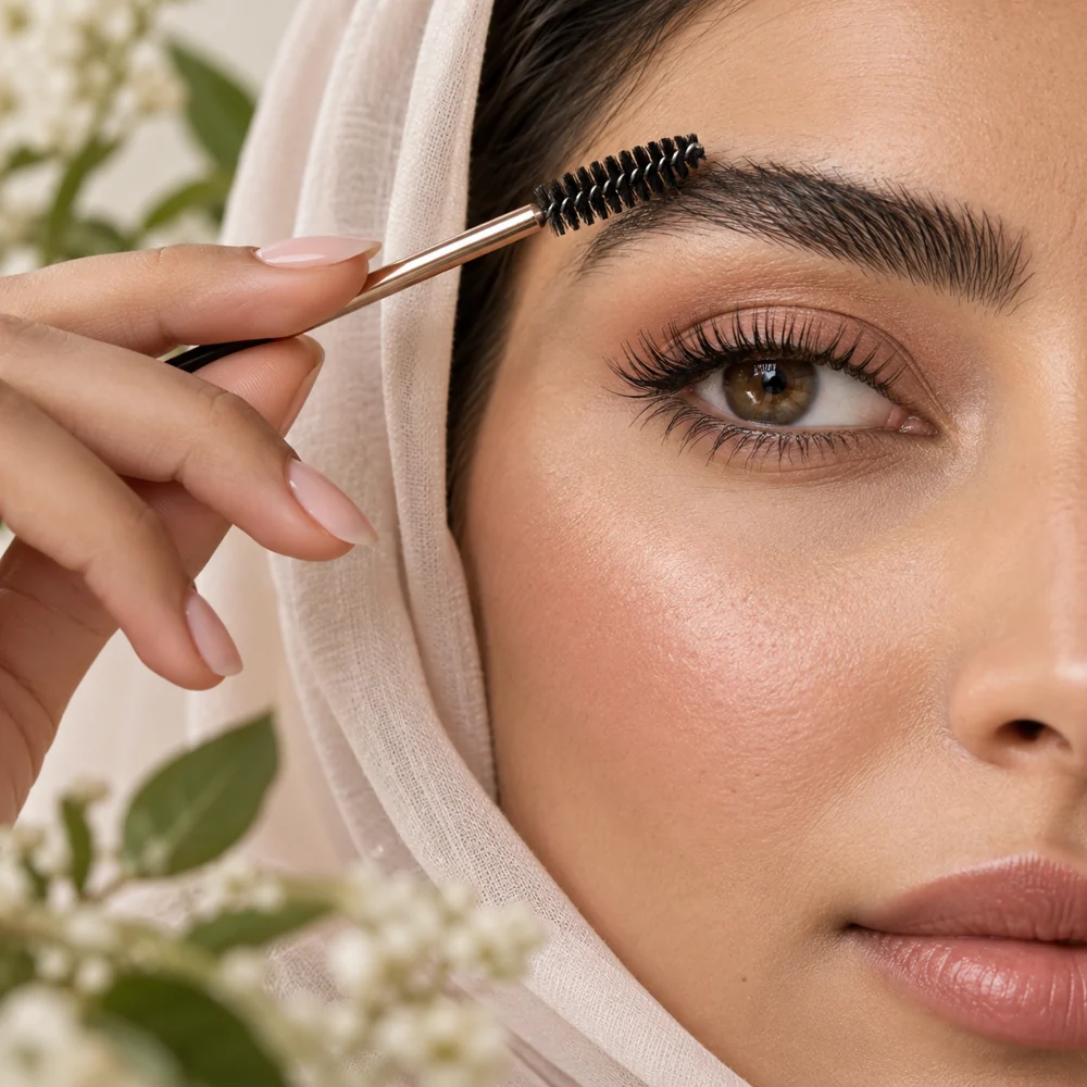 تمشيط الحواجب والعناية بالرموش